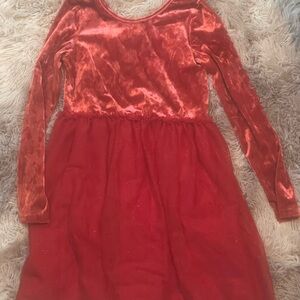 Cat & Jack Velvet Red Dress